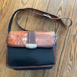 Vintage Brighton Leather Satchel Crossbody Purse